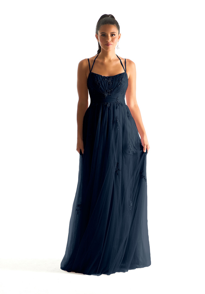 Morilee Bridesmaid 21843 Net Scoop Neck Sleeveless Dress