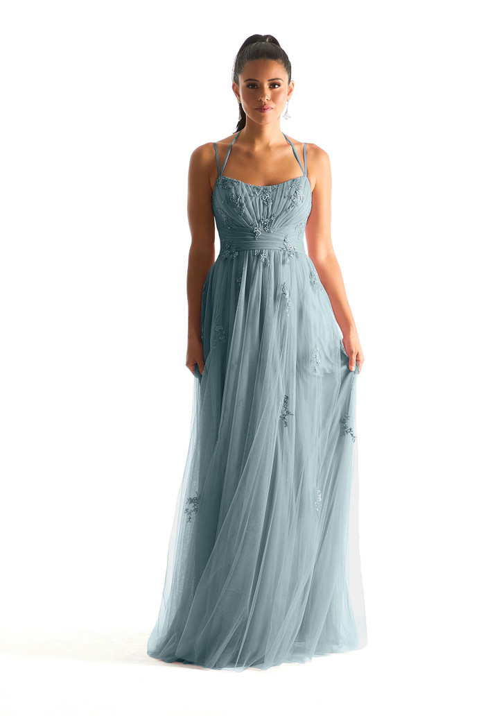 Morilee Bridesmaid 21843 Net Scoop Neck Sleeveless Dress