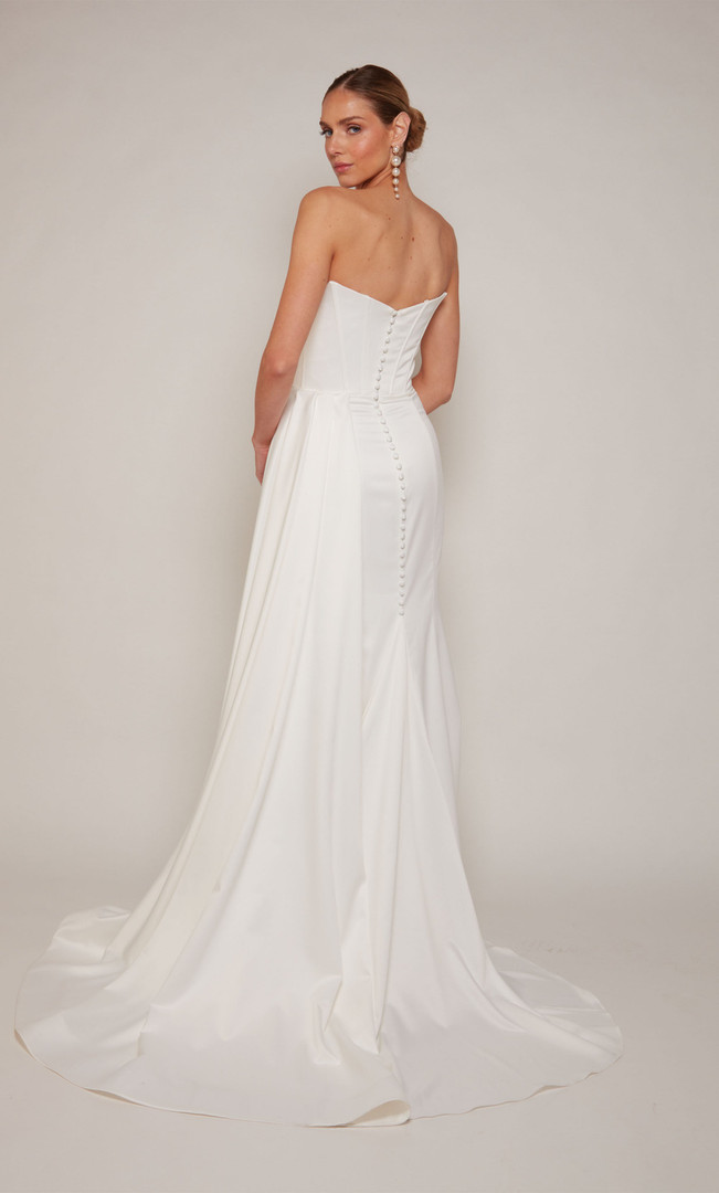 Alyce Paris 7093 Perfect Satin Strapless Straight Long Dress