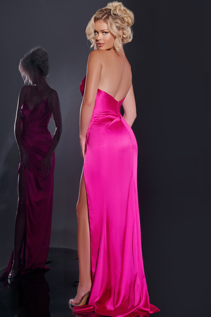 Jovani 37079 V-neckline Strapless Long Dress