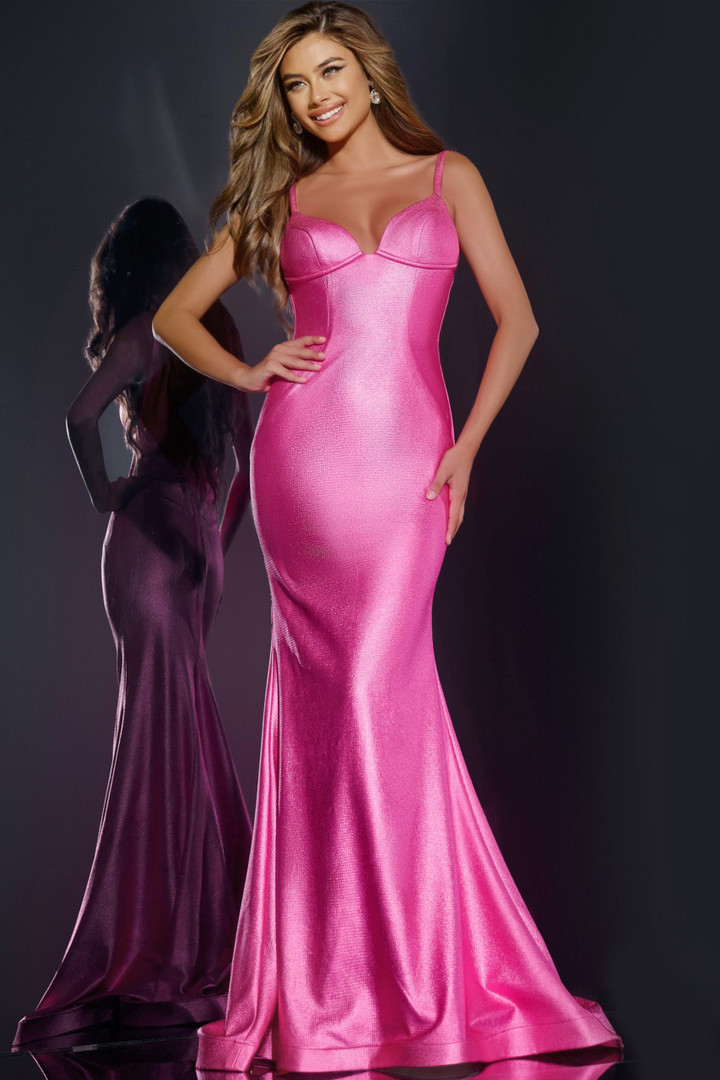 Jovani 43443 V-neckline Sleeveless Long Dress