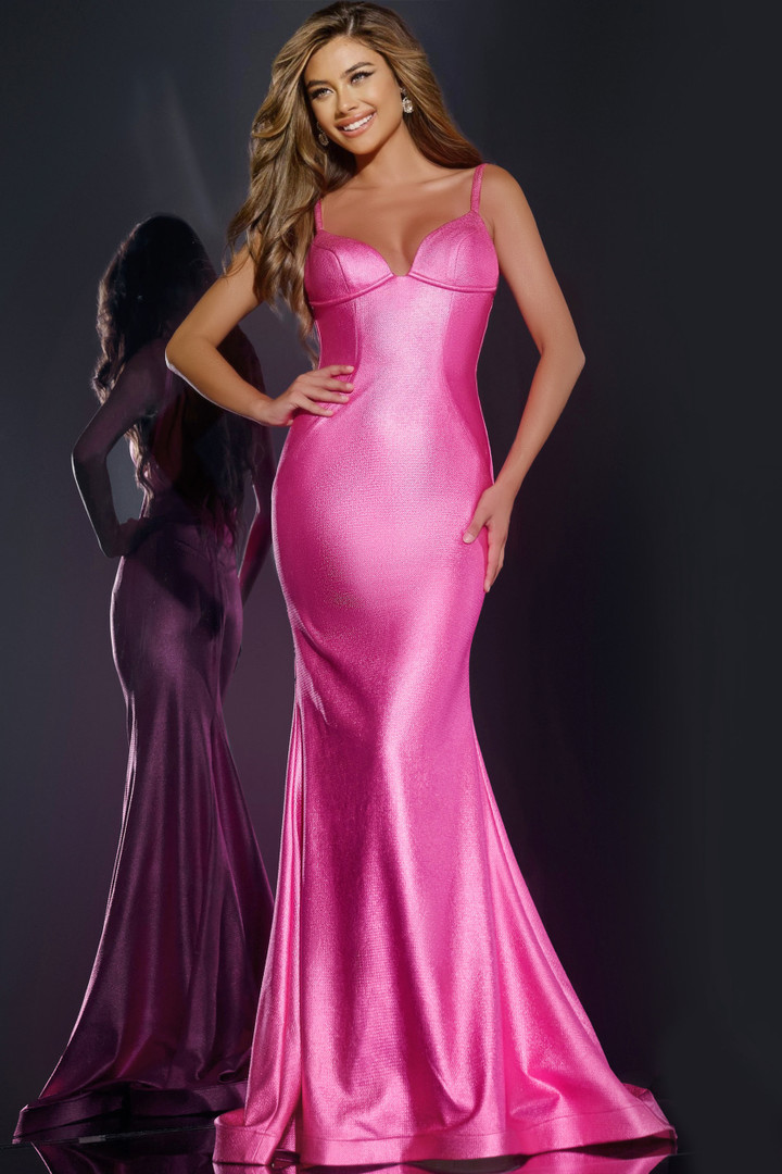 Jovani 43443 V-neckline Sleeveless Long Dress