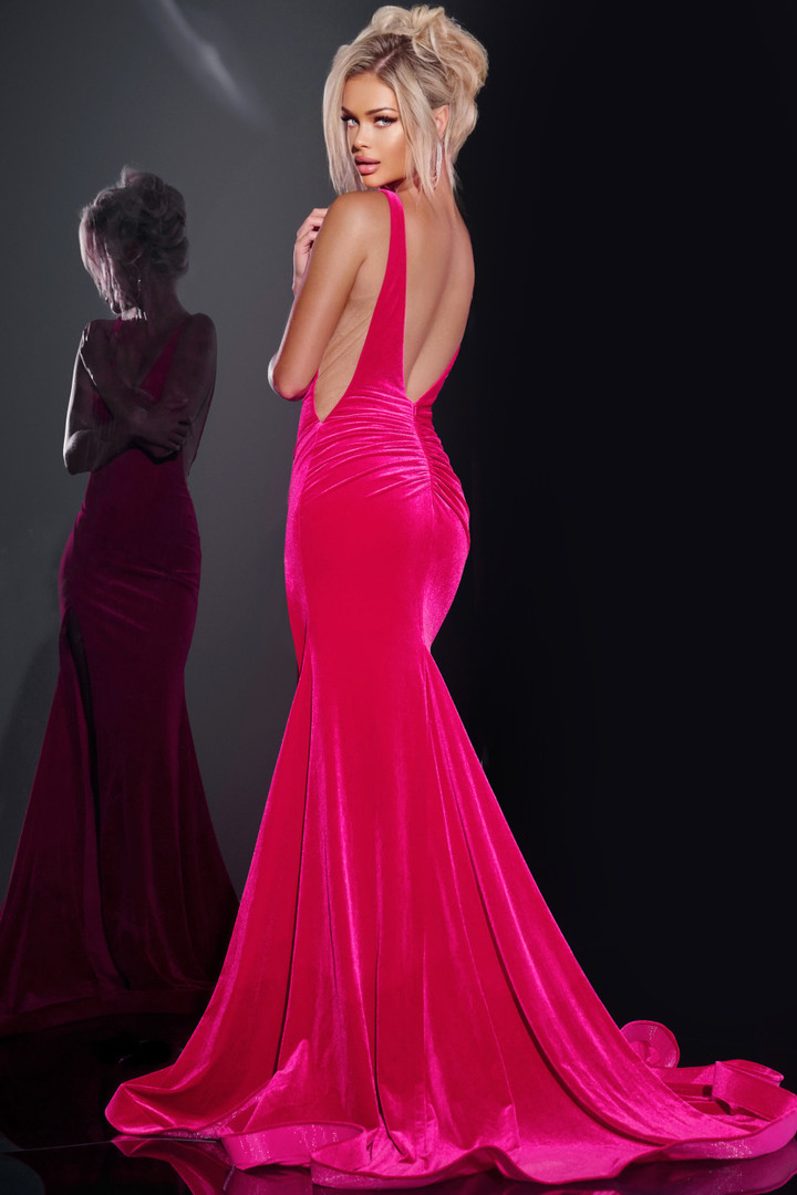 Jovani 43578 V-neckline Sleeveless Long Dress