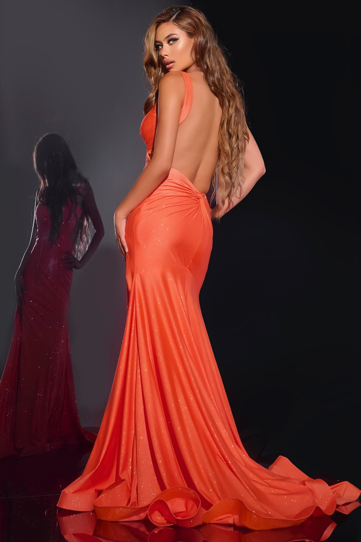 Jovani 43573 V-neckline Sleeveless Long Dress