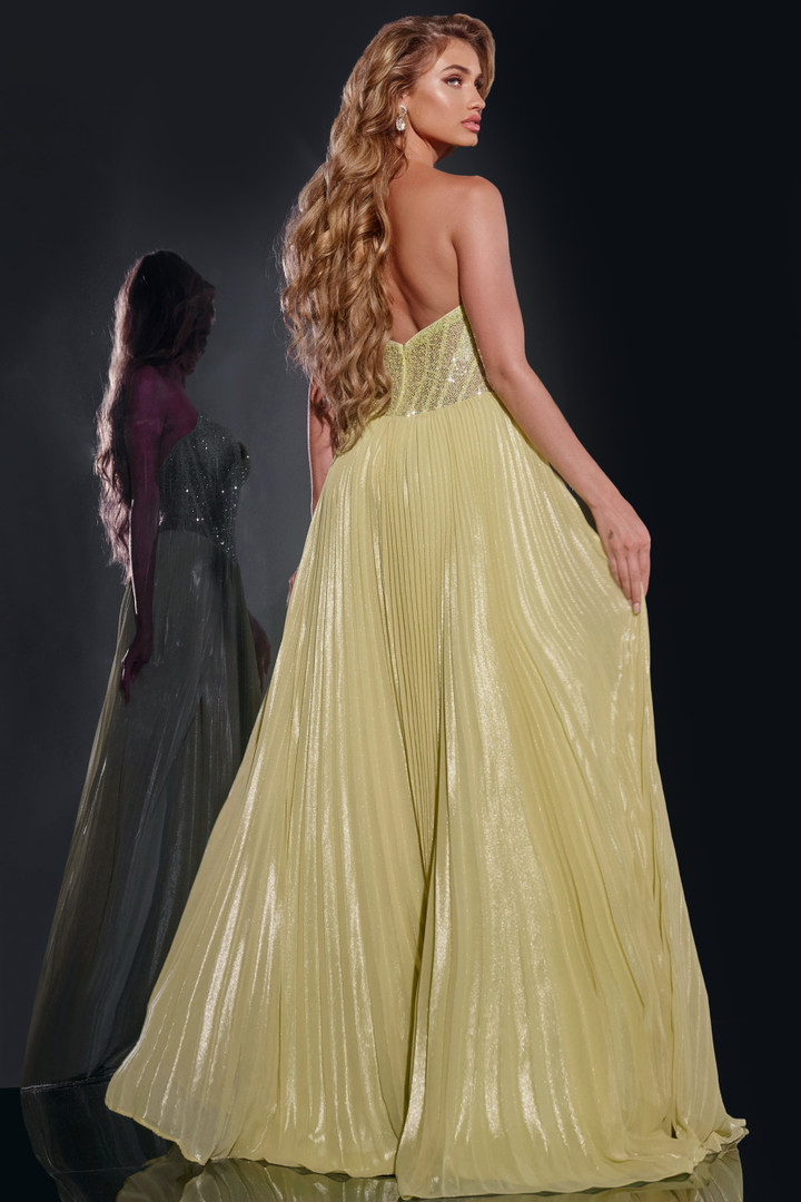 Jovani 43115 V-neckline Strapless Long Dress