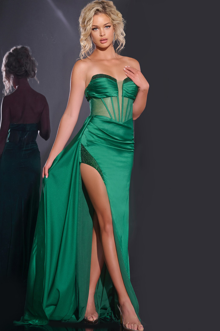 Jovani 43157 Sweetheart Neck Strapless Long Dress