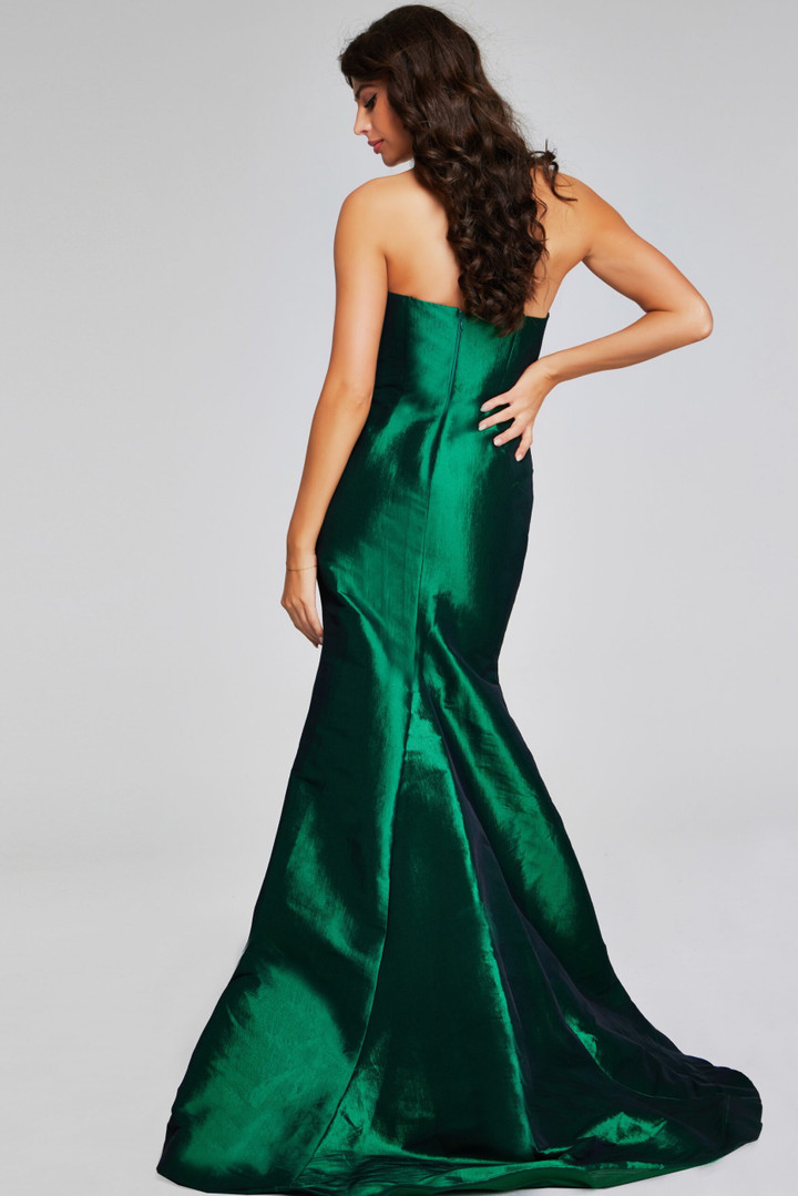 Jovani 39368 Satin Ruffles Strapless Sleeveless Mermaid Gown
