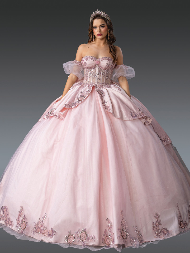 Dancing Queen 1963 Floral Embellishments Strapless Dress