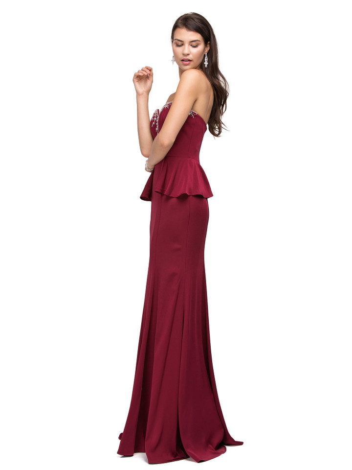 Dancing Queen 9713 Beaded Bustier Sweetheart Neckline Gown