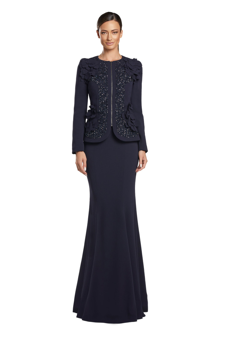 Alexander by Daymor 2040-44 Long Sleeve Long Evening Dress