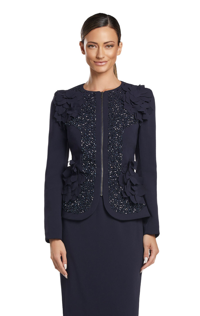 Alexander by Daymor 2040-46 Long Sleeve Short Evening Dress