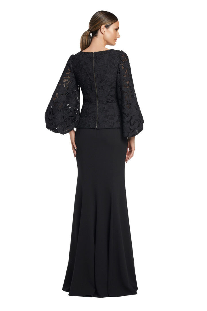 Alexander by Daymor 2042-44 Long Puff Sleeve Evening Dress