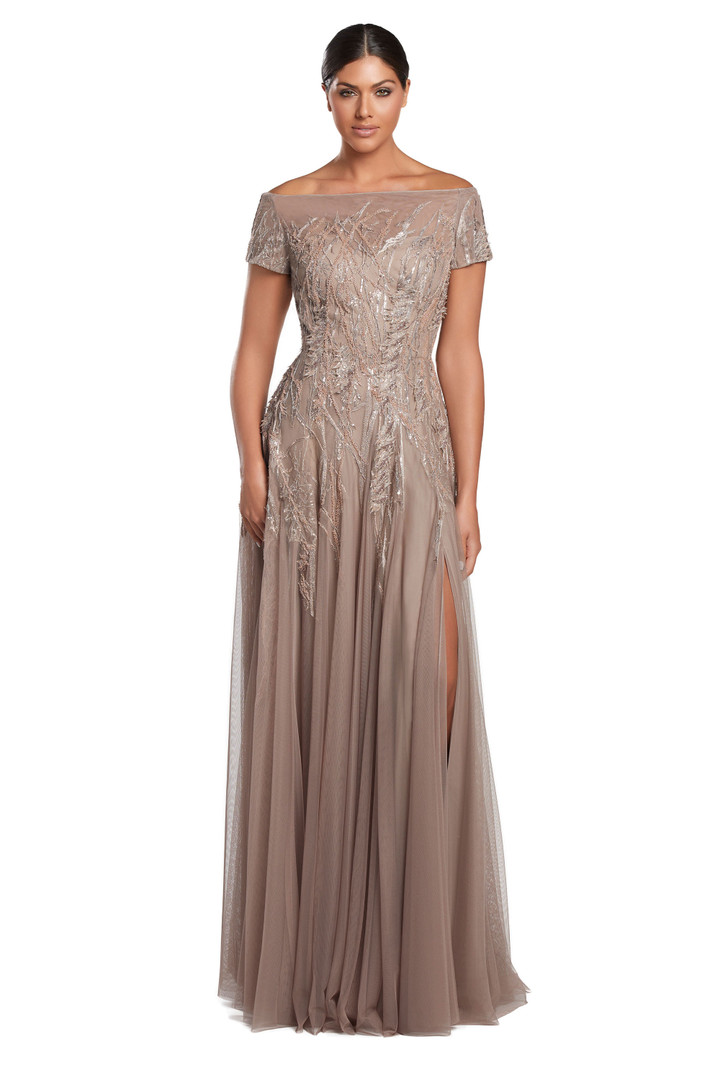 Alexander by Daymor 2051 Off Shoulder Short Sleeves Dress