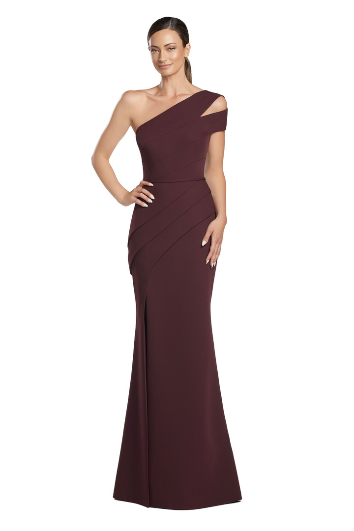 Alexander by Daymor 2058 Asymmetric Neck Long Evening Dress