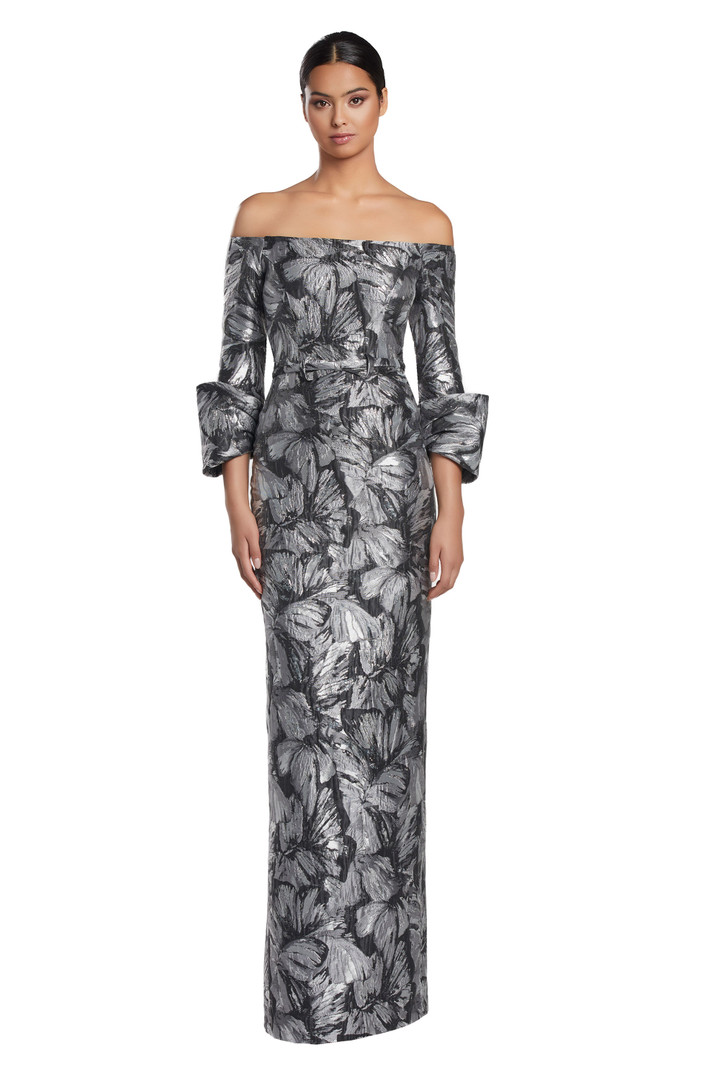 Alexander by Daymor 2061 Off Shoulder Quarter Sleeves Dress