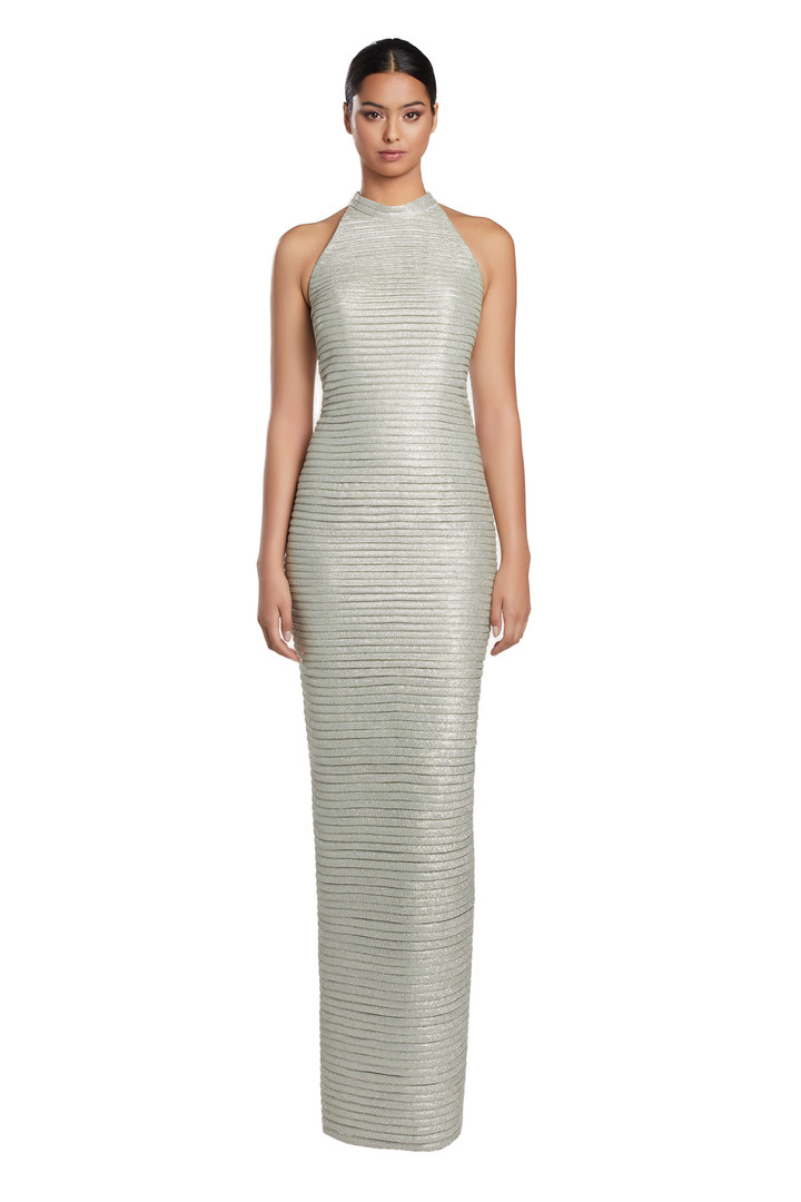 Alexander by Daymor 2065 High Neck Sleeveless Evening Dress