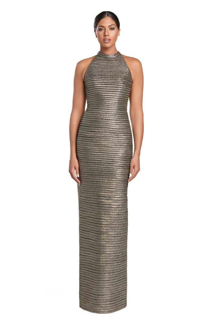 Alexander by Daymor 2065 High Neck Sleeveless Evening Dress