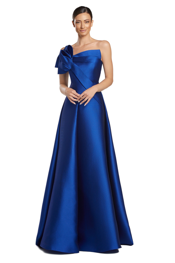 Alexander by Daymor 2068 Asymmetric Neck Strapless Dress
