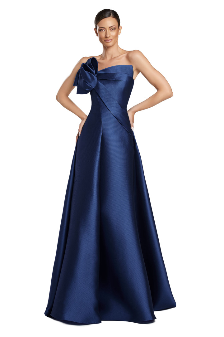 Alexander by Daymor 2068 Asymmetric Neck Strapless Dress