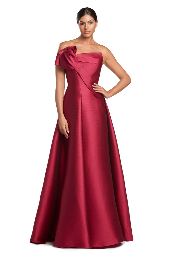 Alexander by Daymor 2068 Asymmetric Neck Strapless Dress