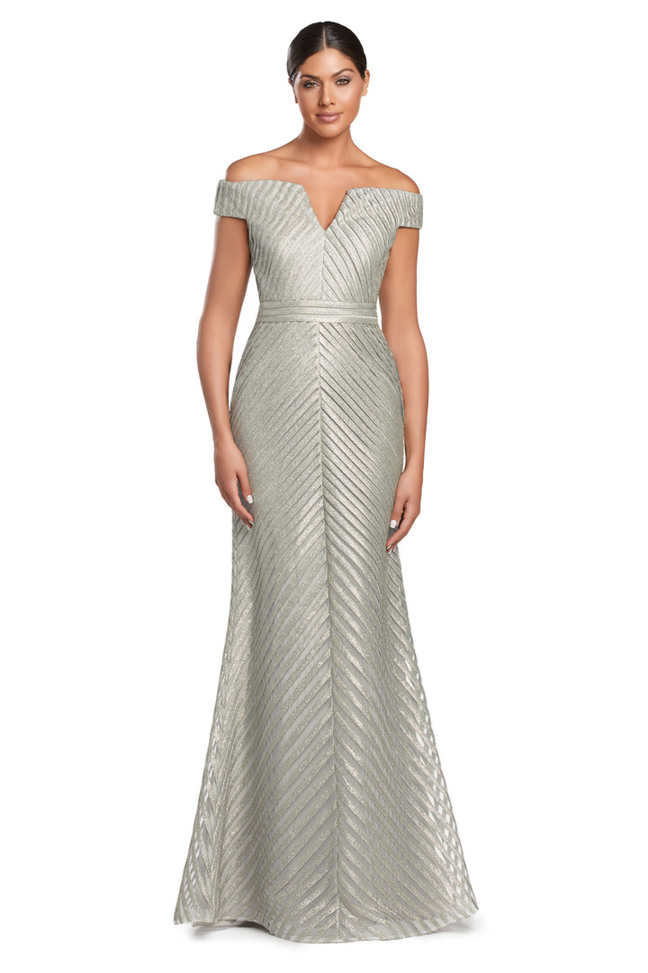 Alexander by Daymor 2076 Off Shoulder Sleeves Evening Dress