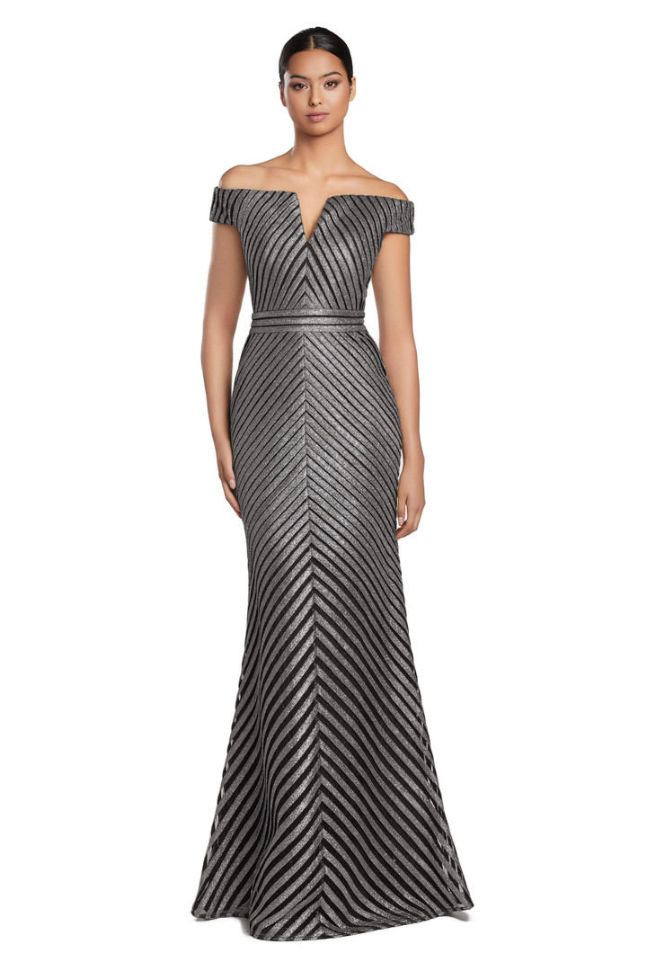 Alexander by Daymor 2076 Off Shoulder Sleeves Evening Dress