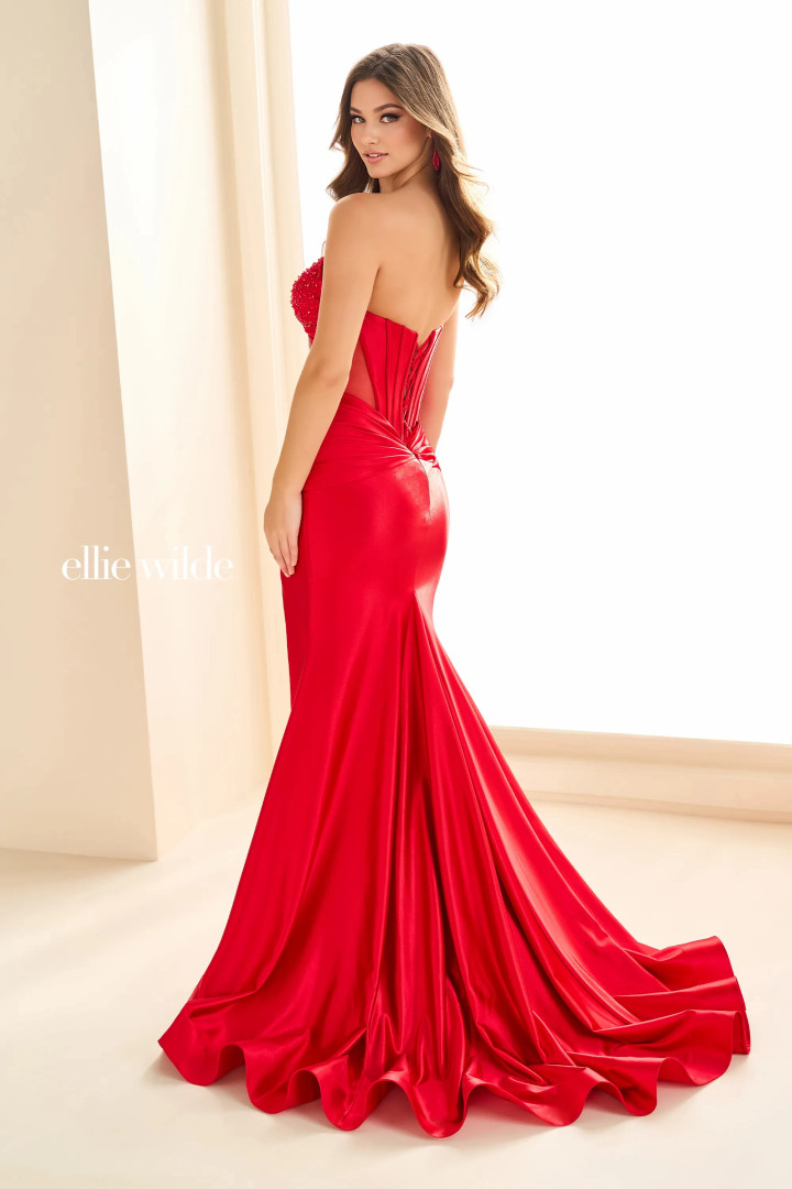 Ellie Wilde by Mon Cheri EW36009 Beading Strapless Dress