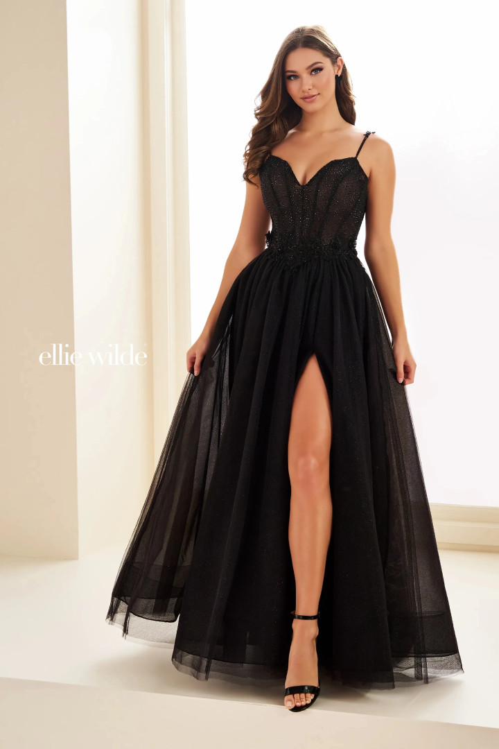 Ellie Wilde by Mon Cheri EW36058 Beading Glitter Tulle Dress