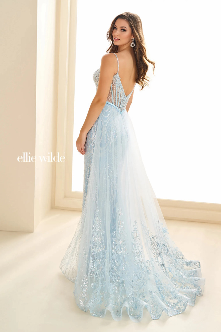 Ellie Wilde by Mon Cheri EW36075 Embroidered Tulle Dress
