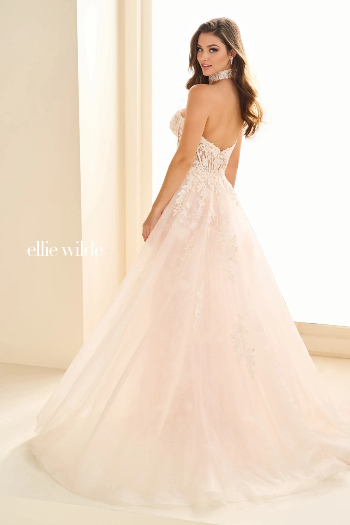 Ellie Wilde by Mon Cheri EW36028 Embroidered Tulle Dress