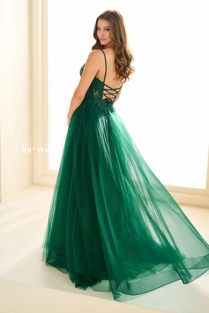 Ellie Wilde by Mon Cheri EW36066 Glitter Tulle A-Line Dress