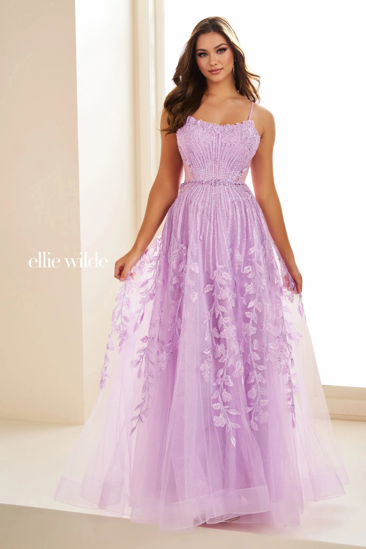 Ellie Wilde by Mon Cheri EW36068 Beading Glitter Tulle Dress