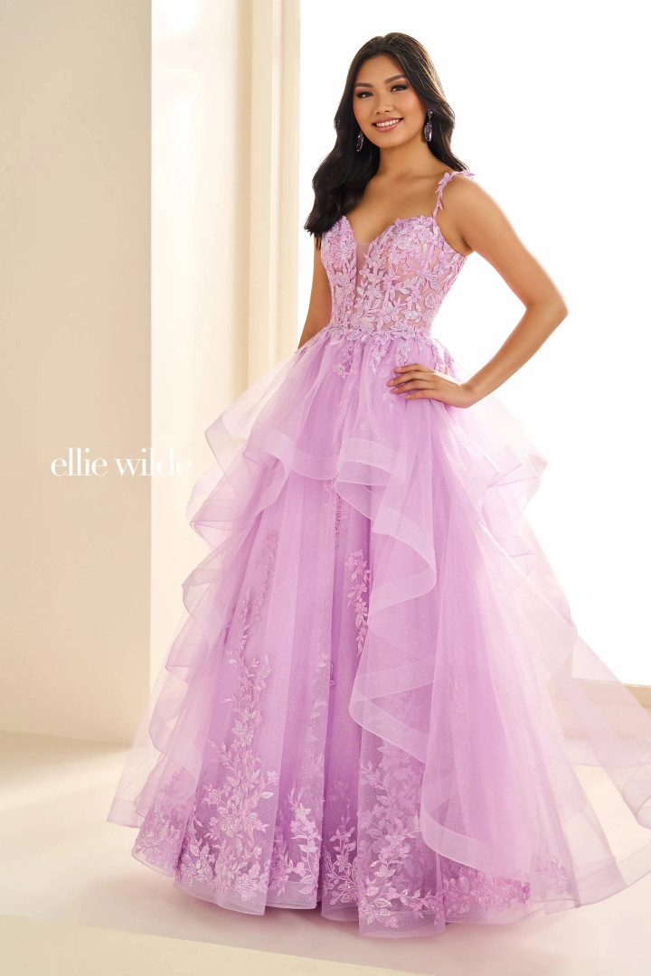 Ellie Wilde by Mon Cheri EW36081 Glitter Tulle Sequin Dress