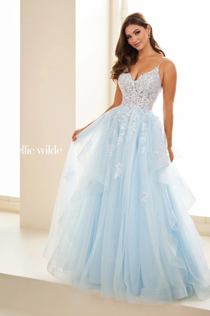 Ellie Wilde by Mon Cheri EW36085 Beading Glitter Tulle Dress