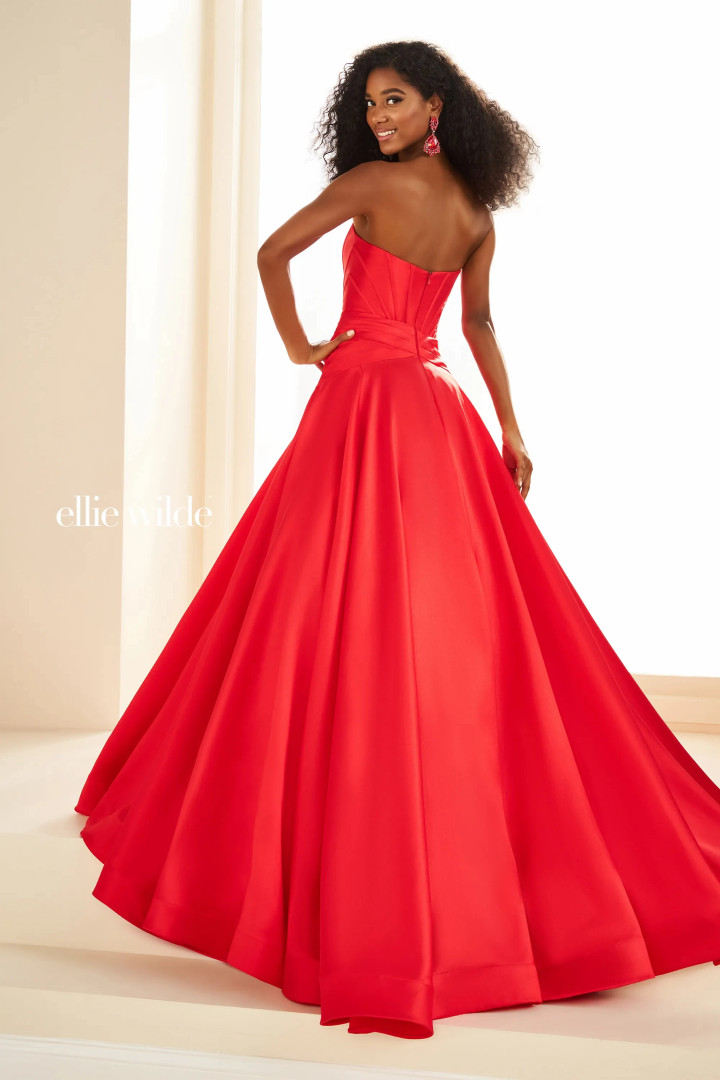 Ellie Wilde by Mon Cheri EW36105 Mikado Strapless Long Dress