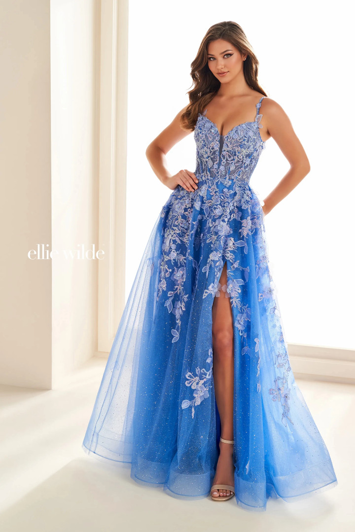 Ellie Wilde by Mon Cheri EW36208 Glitter Tulle Sequin Dress