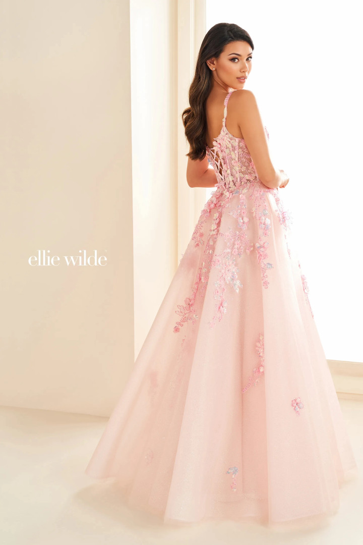 Ellie Wilde by Mon Cheri EW36213 Beading Glitter Tulle Dress