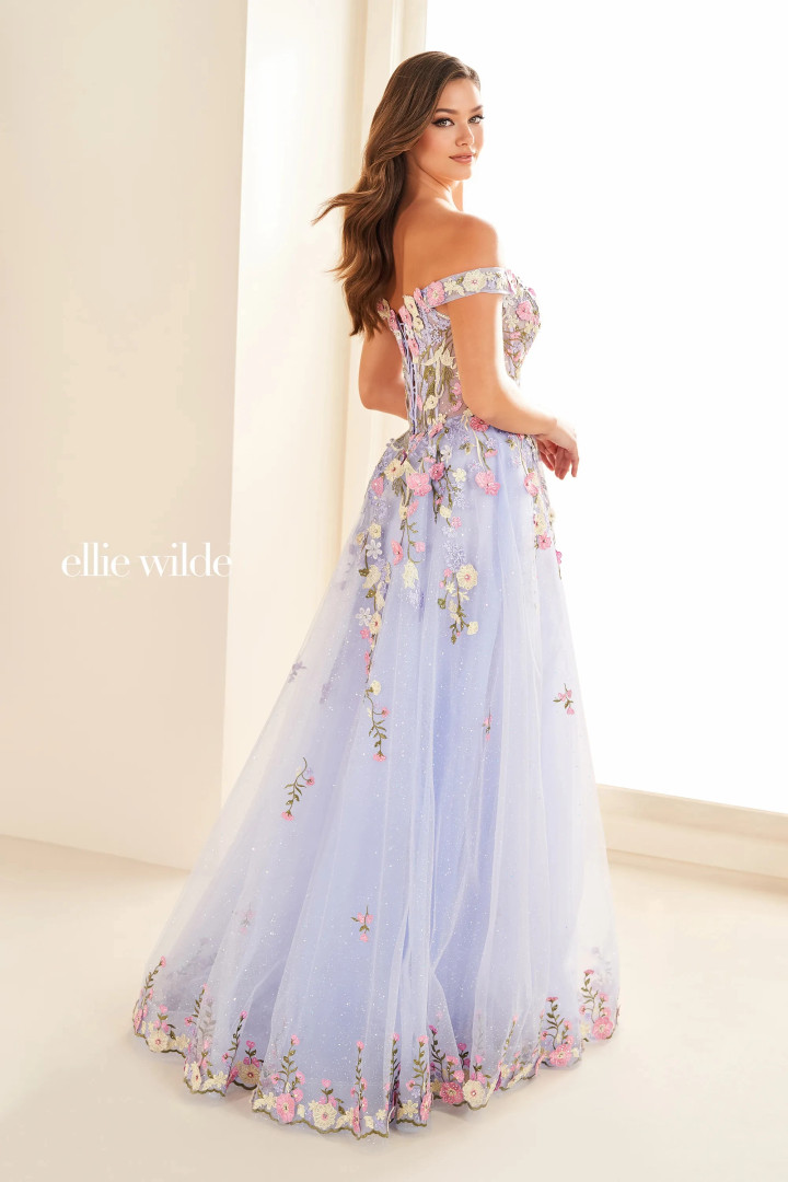 Ellie Wilde by Mon Cheri EW36215 Tulle Lace Appliques Dress