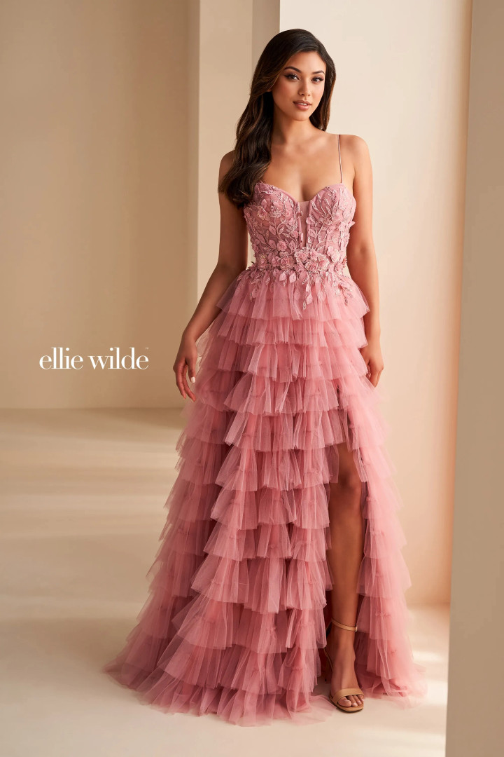 Ellie Wilde by Mon Cheri EW36223 Beading Sequin Tulle Dress