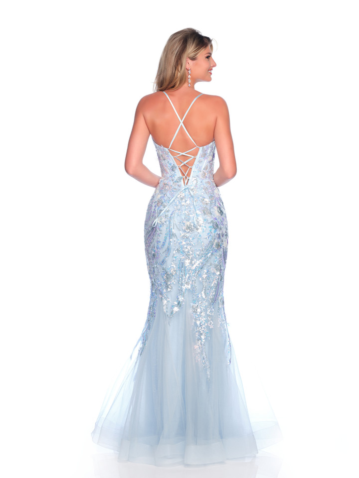 Dave and Johnny 11804 Spaghetti Straps Sleeveless Long Dress