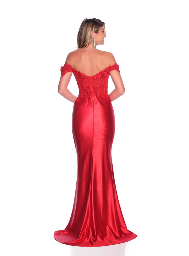 Dave & Johnny 11907 Sweetheart Neckline Off Shoulder Dress