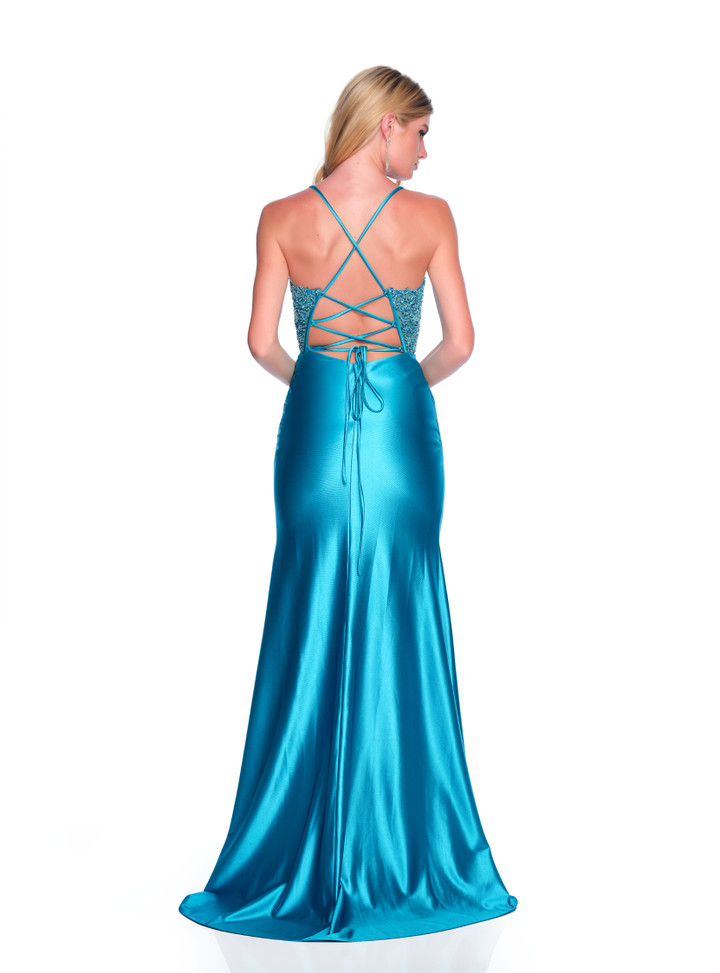 Dave and Johnny 11996 Spaghetti Straps Sleeveless Long Dress