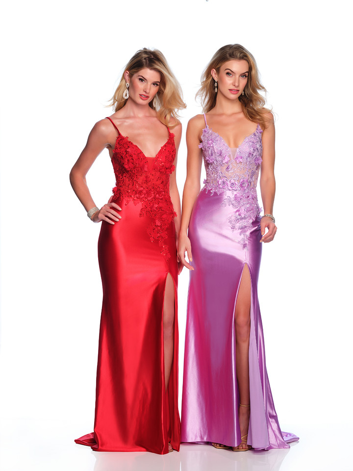 Dave and Johnny 12056 Spaghetti Straps Sleeveless Long Dress