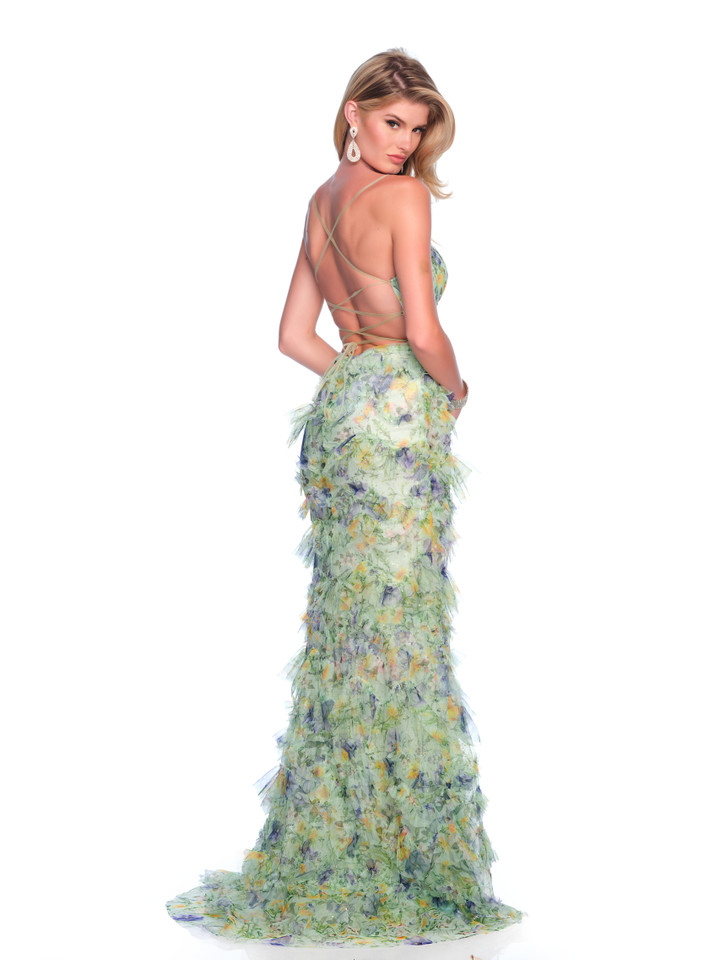 Dave and Johnny 12092 Spaghetti Straps Sleeveless Long Dress