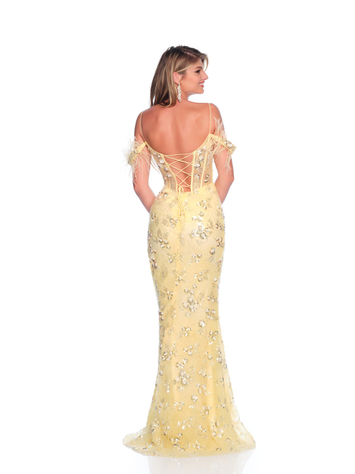 Dave and Johnny 12095 Scoop Neck Spaghetti Straps Long Dress