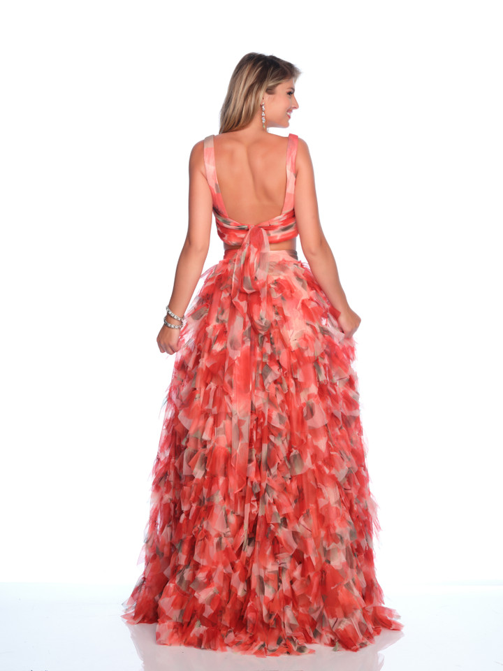 Dave and Johnny 12137 Sleeveless Ruffle Two-Piece Dress