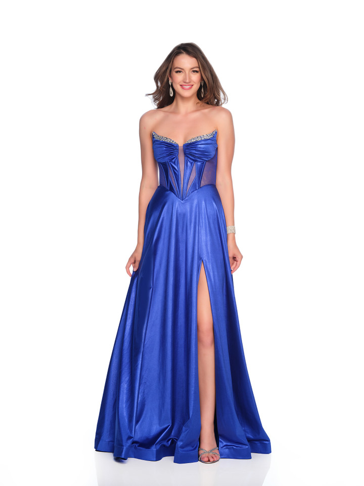 Dave and Johnny 12183 Sweetheart Neck Strapless Long Dress