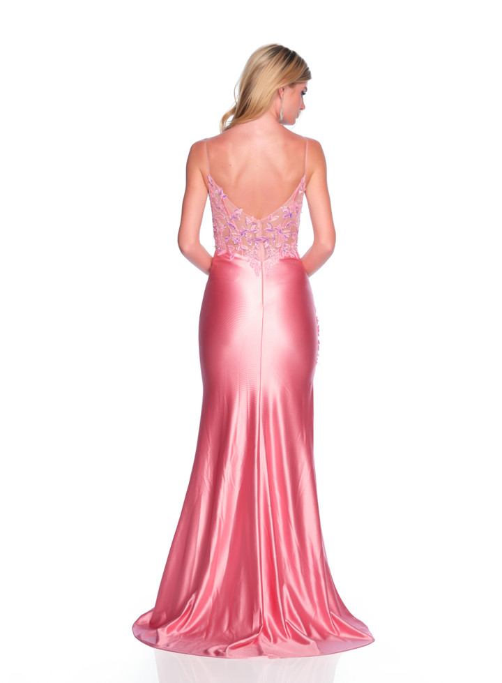 Dave and Johnny 12200 Scoop Neck Spaghetti Straps Long Dress