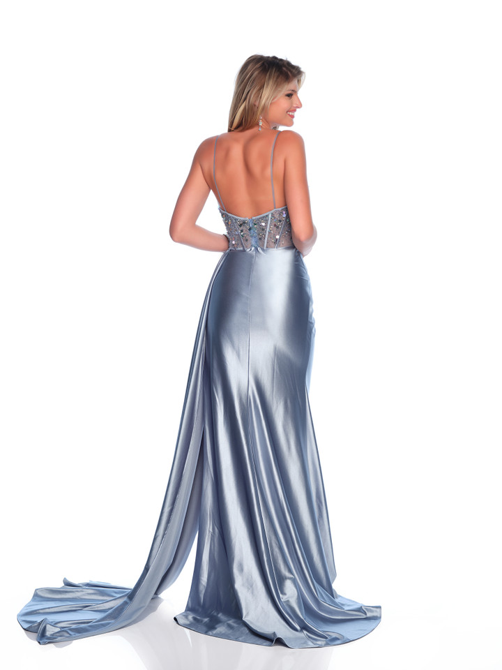 Dave and Johnny 12263 Spaghetti Straps Scoop Neck Long Dress