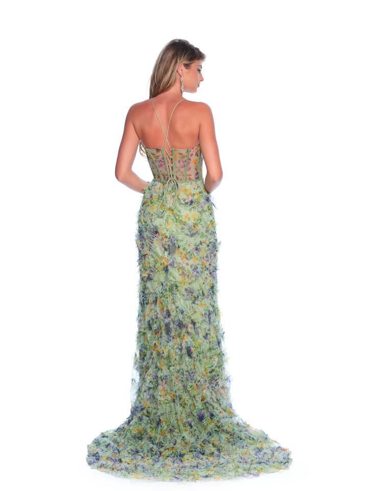 Dave and Johnny 12327 Spaghetti Straps Sleeveless Long Dress